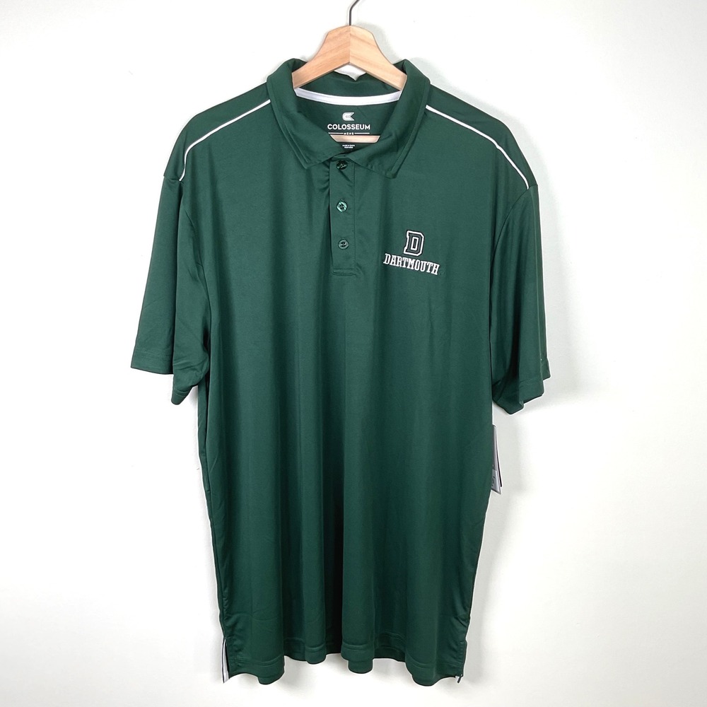Colosseum Dartmouth Polo Shirt NCAA College Team‎ Apparel Green Men's XXL